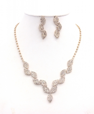 Rhinestone Necklace NB300606 GDCL